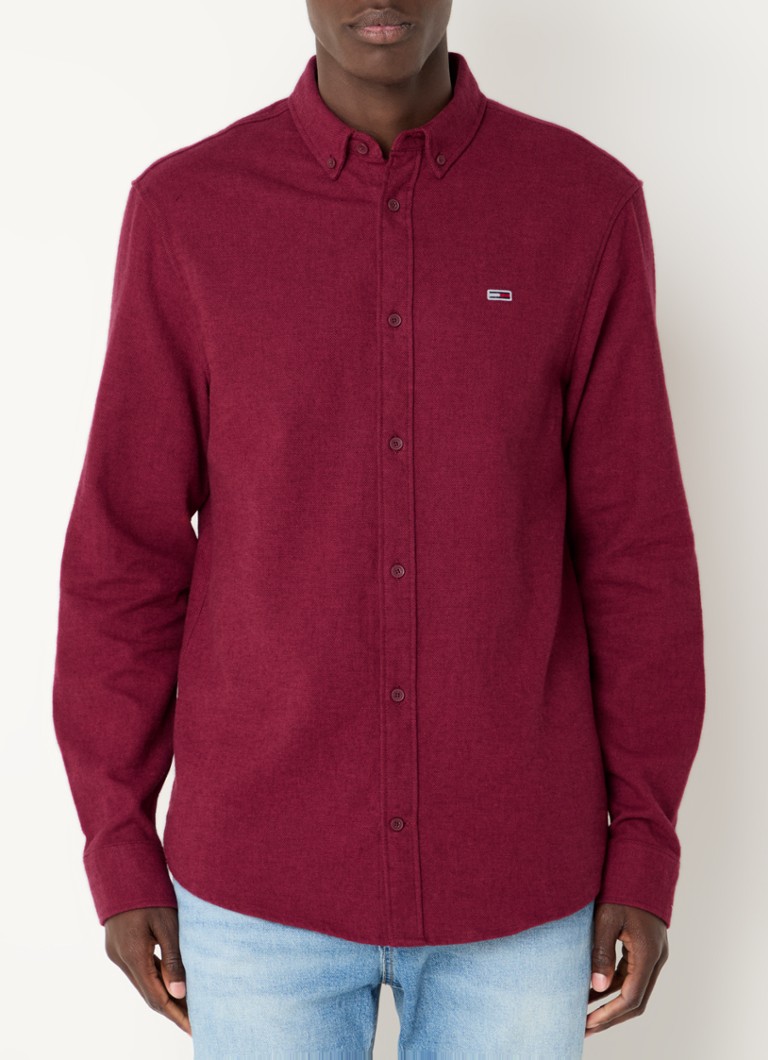 Tommy Hilfiger košulja regularnog kroja s vezom logotipa
