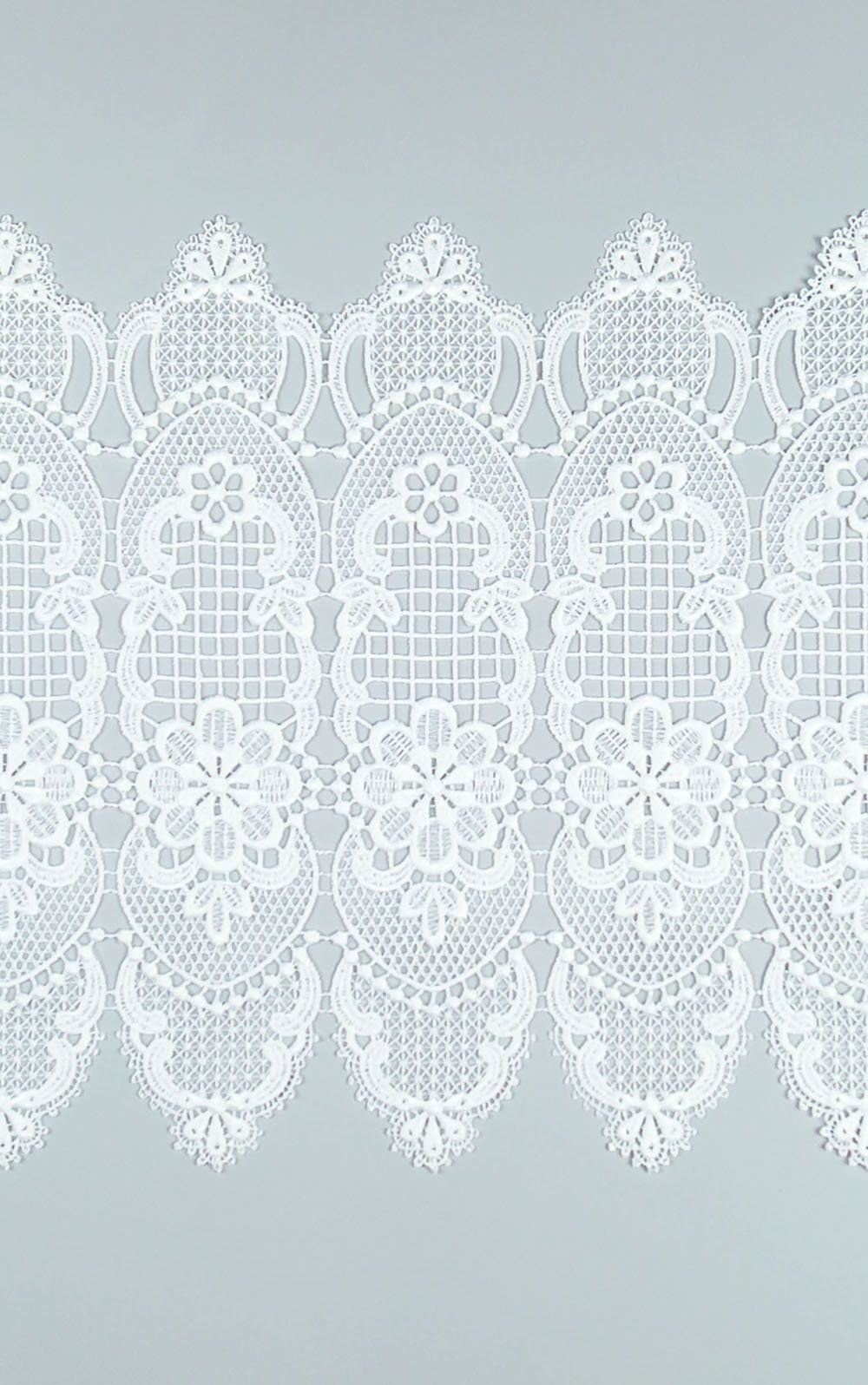 Scheibengardine Spitzenblume, Plauener Spitze®, (1 St), transparent, HxB 34x40.5cm