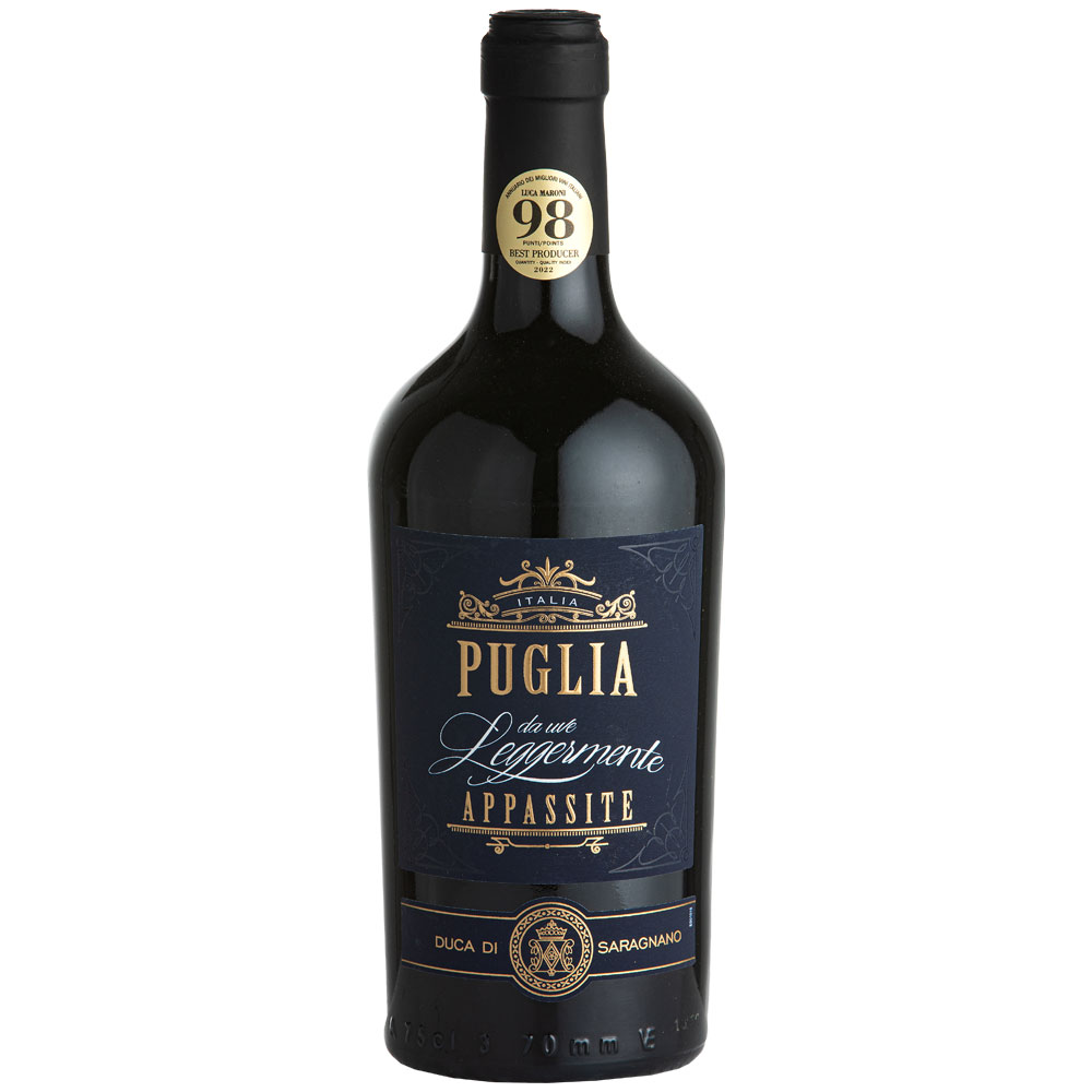 Duca di Saragnano Puglia Rosso IGT da uve Leggermente
