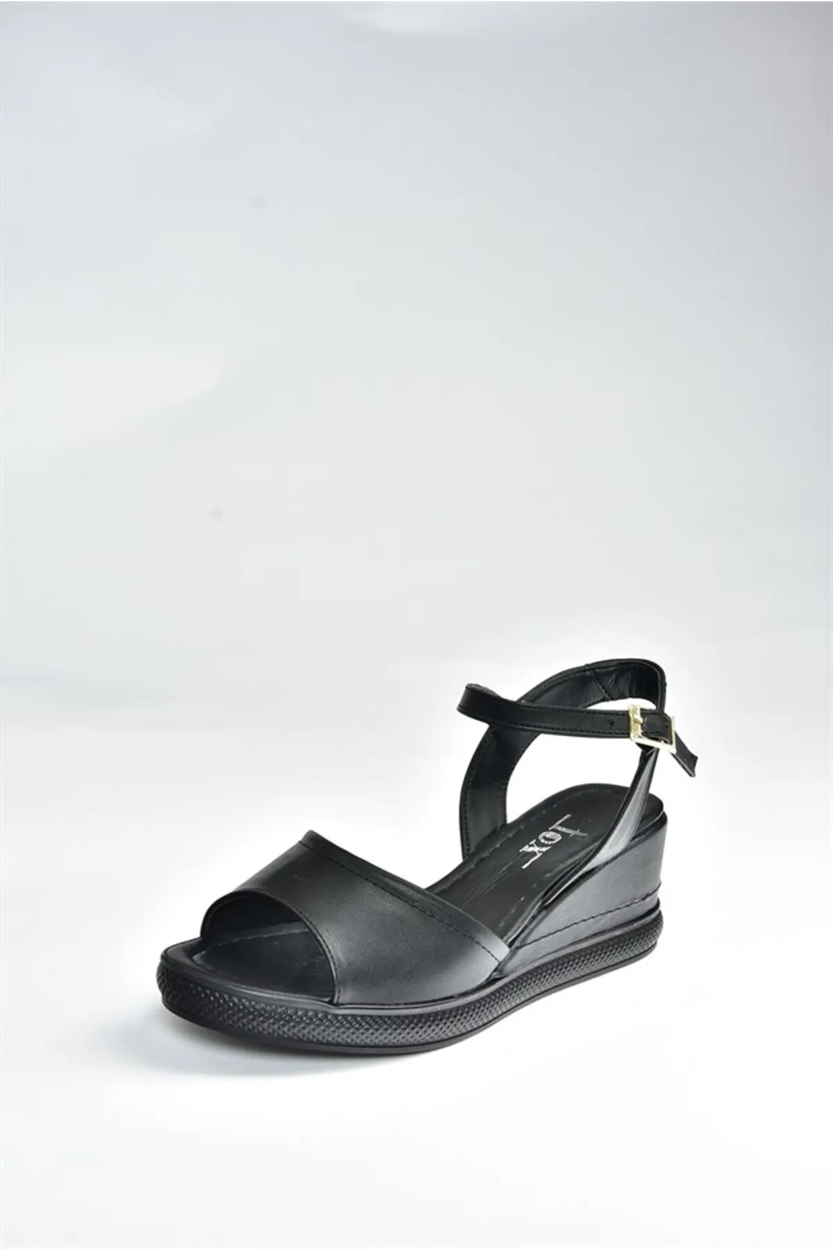 Fox Shoes  Schwarze Damenschuhe mit Keilabsatz