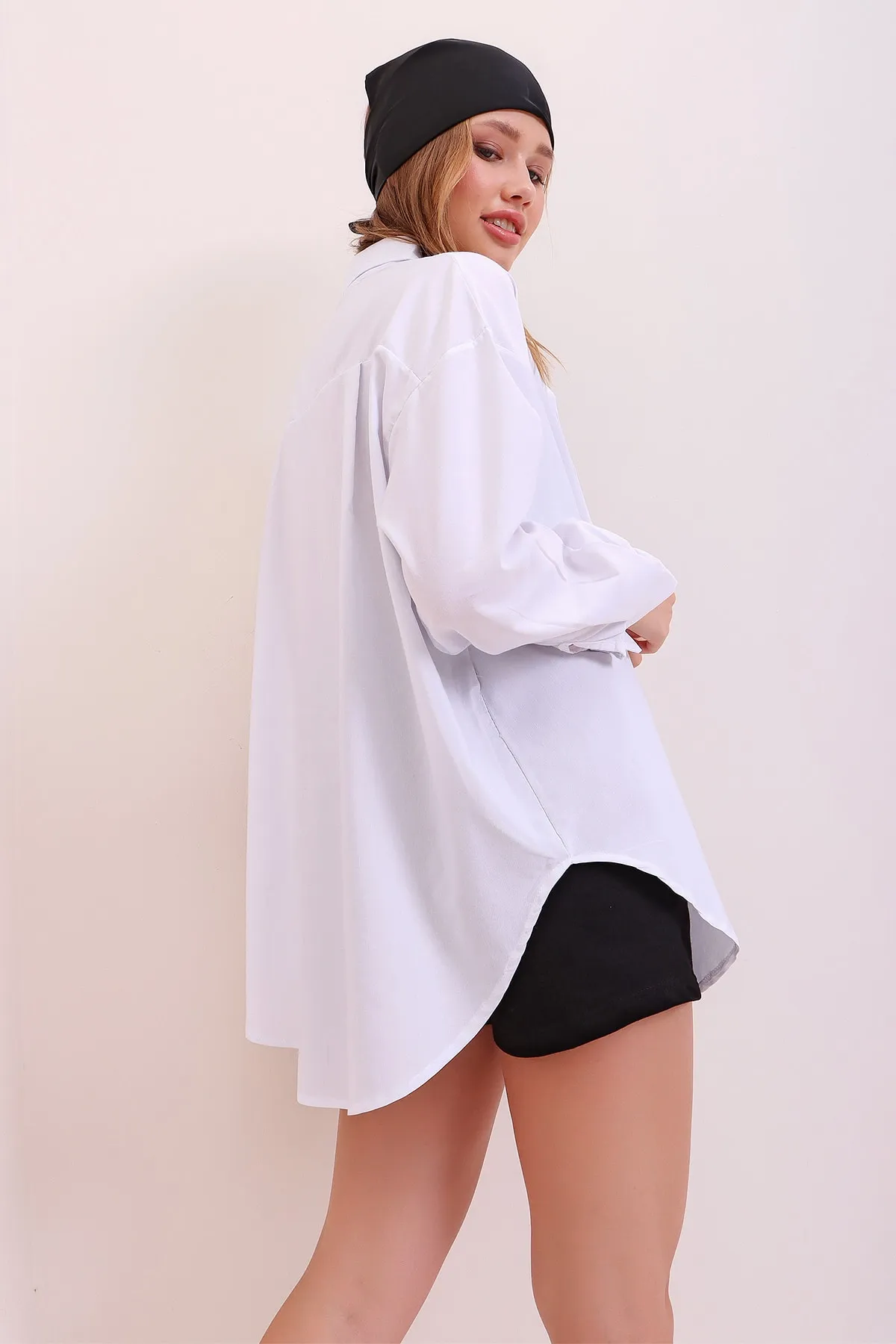 Trend Alaçatı Stili  Hemd - Weiß - Relaxed Fit