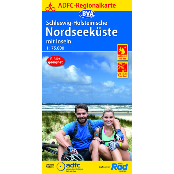 ADFC-REGIONALKARTE SCHLESWIG-HOLSTEINISCHE NORDSEEKÜSTE - Fahrradkarte
