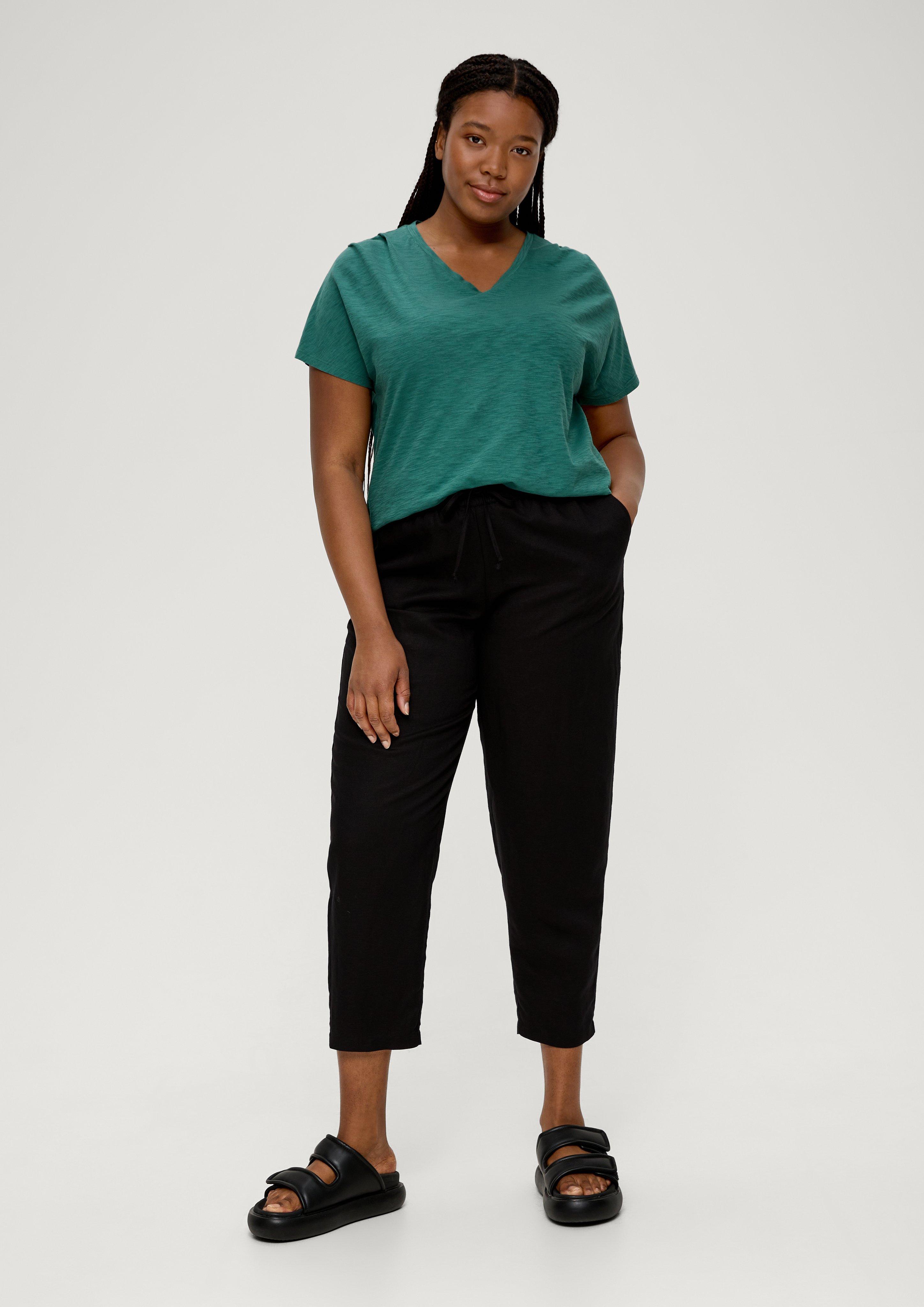 Baumwollshirt mit Falten-Detail  2131704-6590