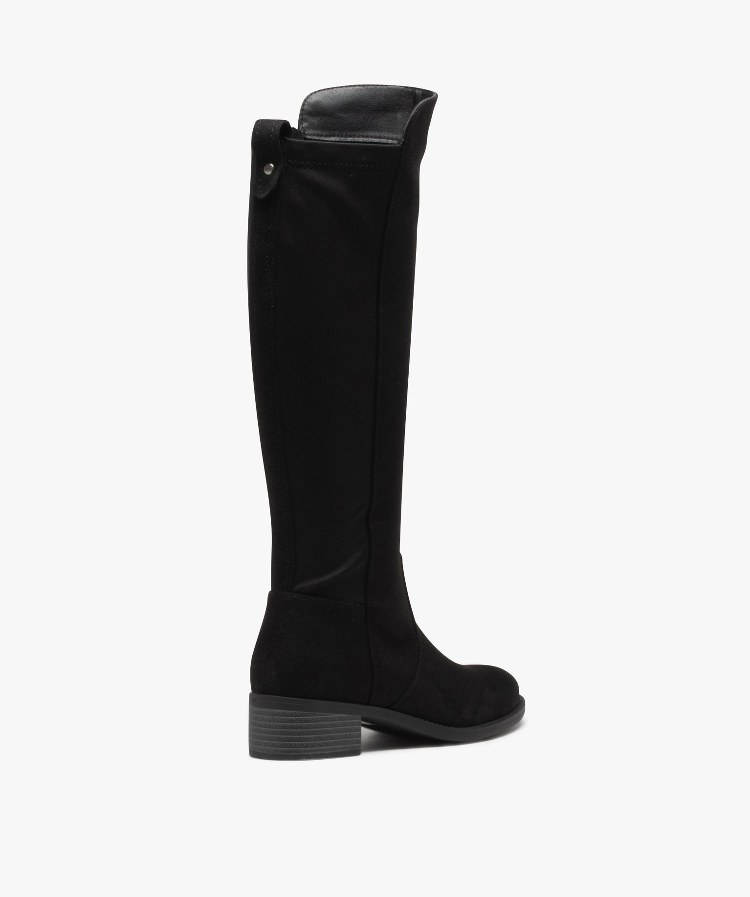 Bottes femme unies à tige souple et élastique noir | GEMO