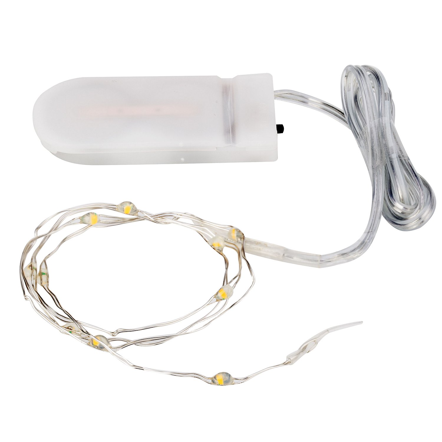 LED Micro-Lichterkette mit Batteriekasten, 10 LEDs