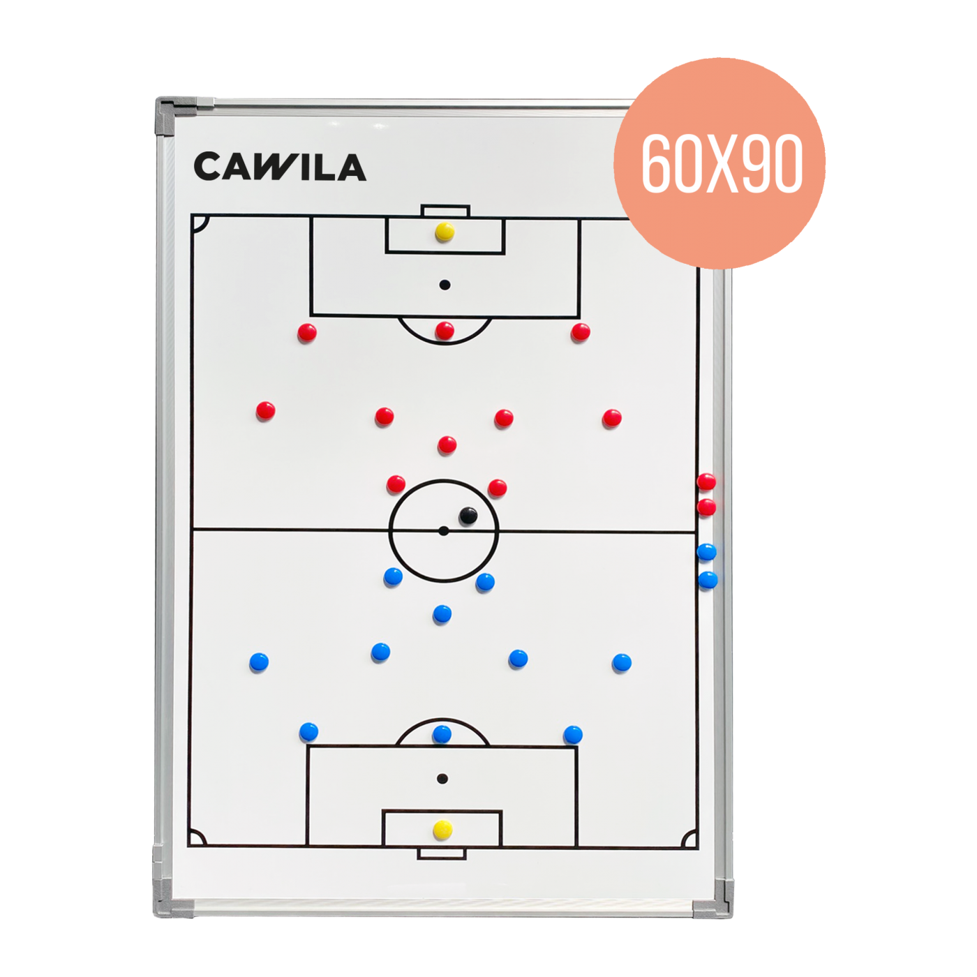Cawila Taktiktafel Fussball inkl. Tasche| Size: 60 x 90 cm Weiss