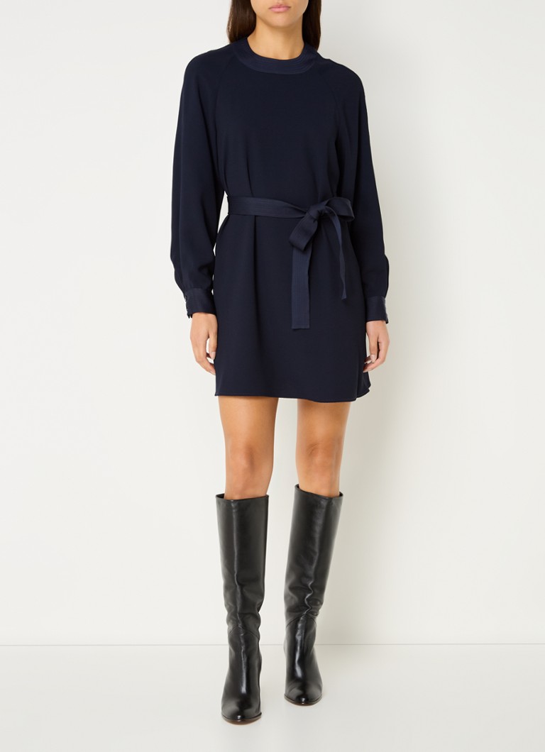 Vestido túnica corto Claudie Pierlot con cinturón de lazo