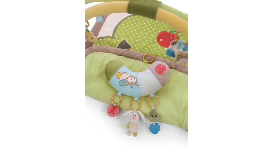 NICI 3-D Activity-Decke Hase und Eule mit Spielkissen und Spielbogen
