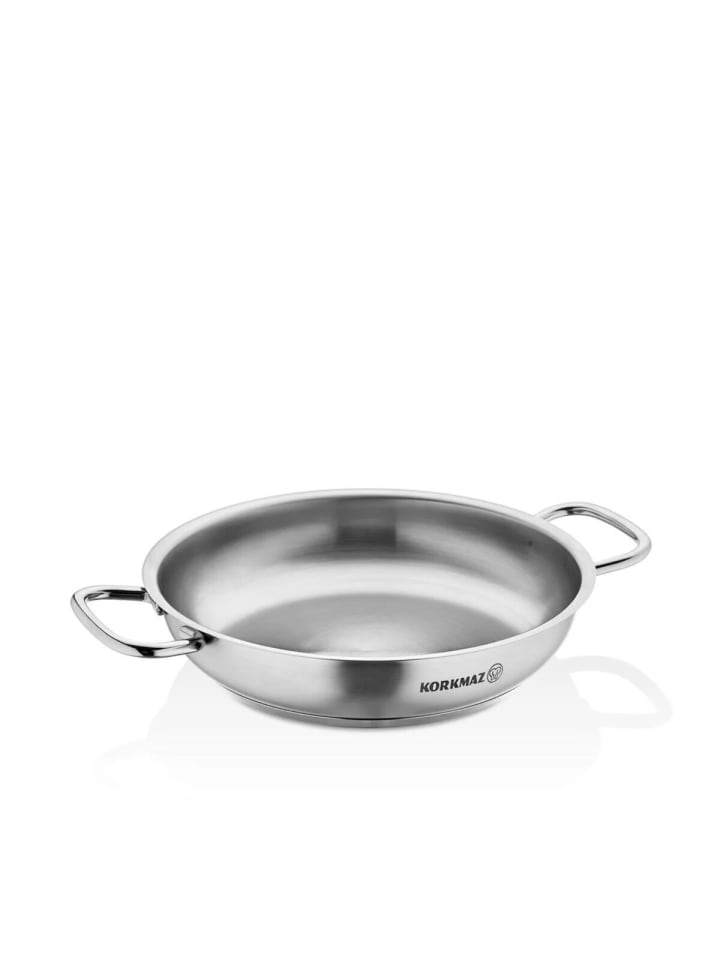 Korkmaz Korkmaz Proline Paella Bratpfanne ø36 cm - 18/10-Edelstahl - 6 L in Silber günstig kaufen 36 cm