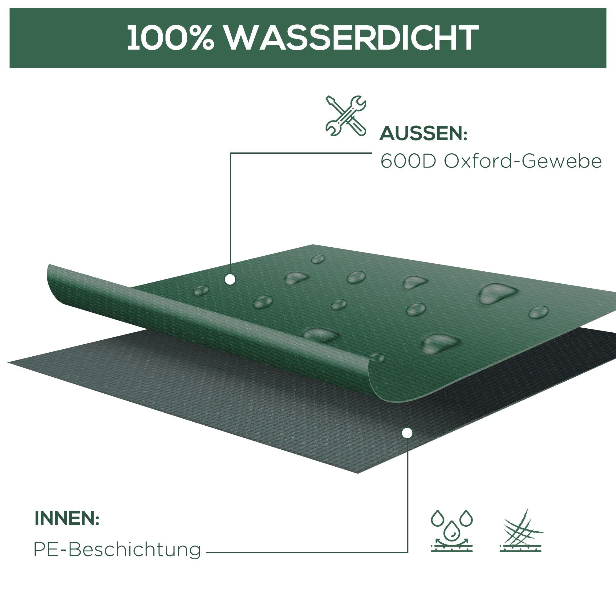 Outsunny Gartenmöbel-Schutzhülle Abdeckplane für Gartenmöbel