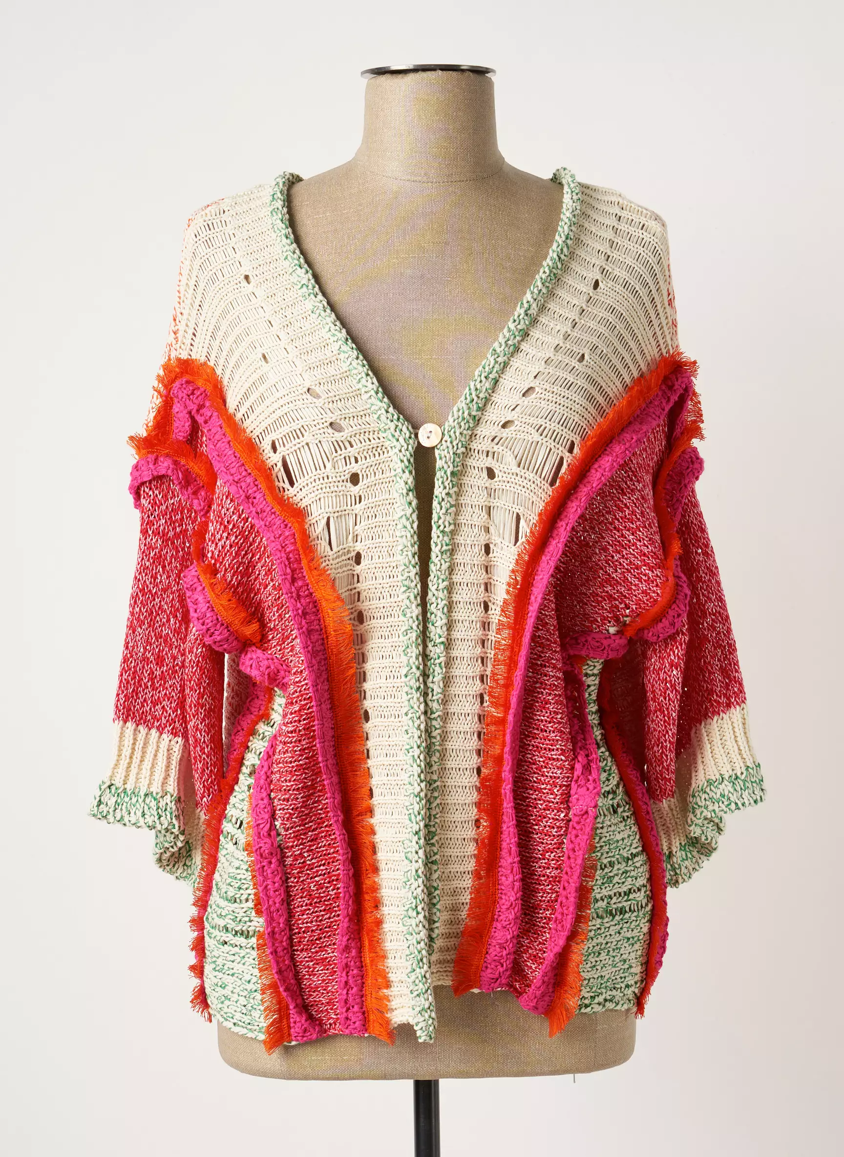 Tricot Chic Cardigans Femme couleur rose