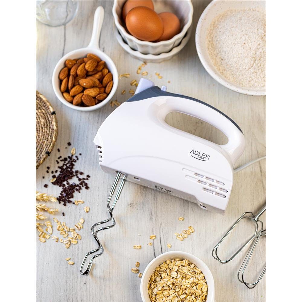 Adler Handmixer AD 4201, 300,00 W, Handrührgerät, Küchenmaschine, Handrührer, 5 Geschwindigkeiten