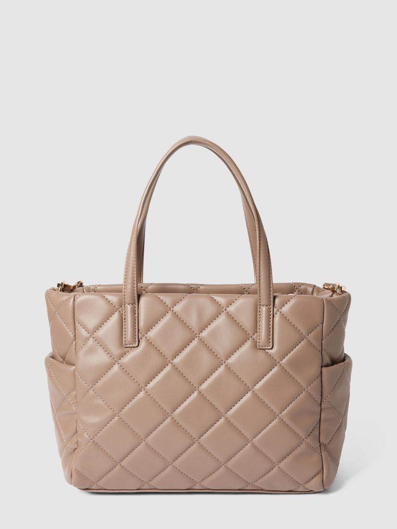 Umhängetasche mit Label-Detail Modell 'OCARINA' in taupe