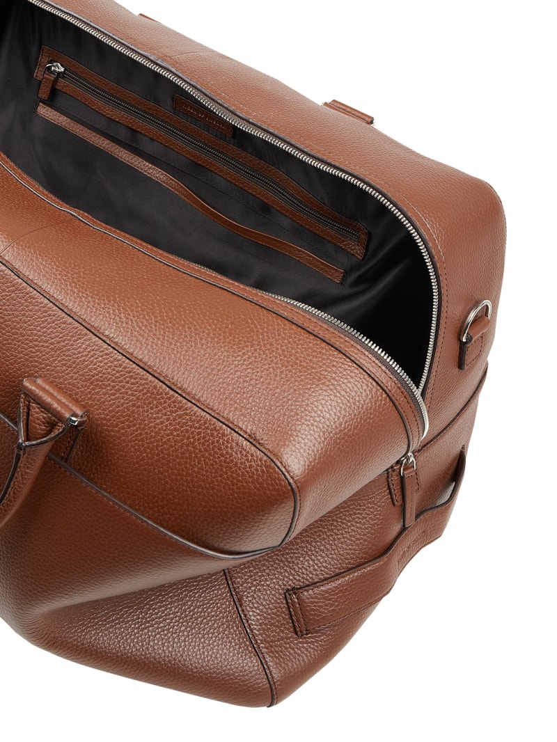 Weekender aus Leder Modell 'Brome' in cognac