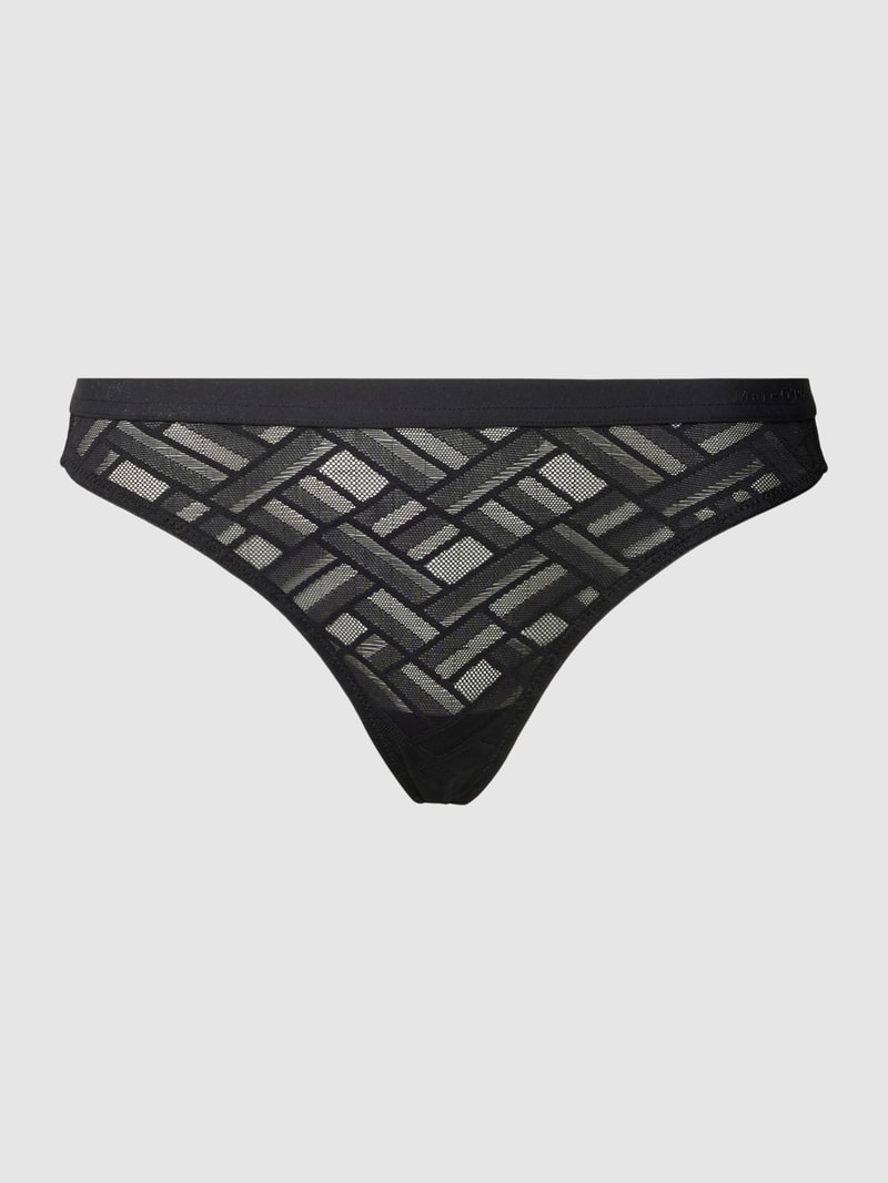 String mit Mesh-Muster Modell 'Lace Graphics' in schwarz