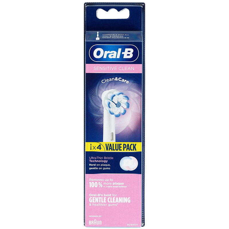 Oral-B Oral-B børstehoder 4-pk, Sensitive clean & care