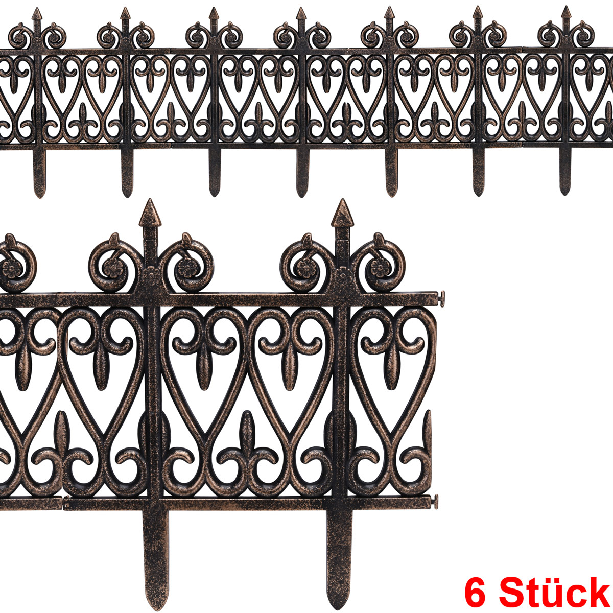 Casaria Gardebruk® Beeteinfassung Messingoptik 1,90m