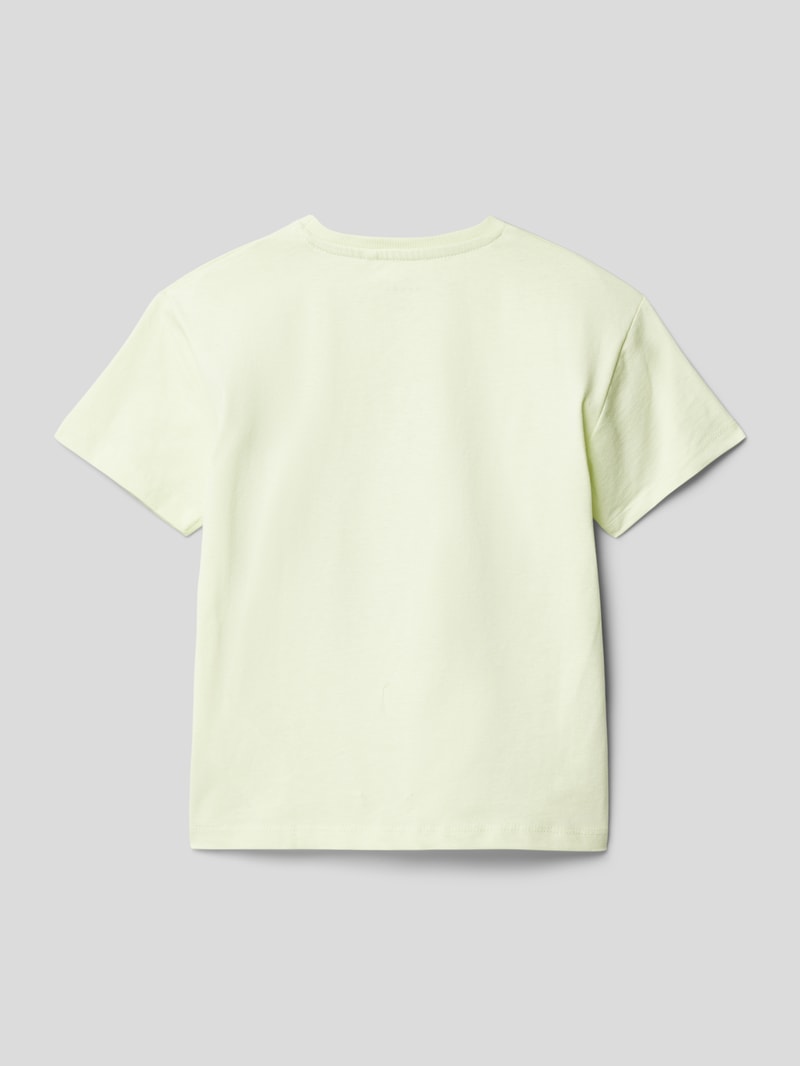 T-Shirt aus Baumwolle mit Motiv-Print Modell 'VAGNO' in weiß
