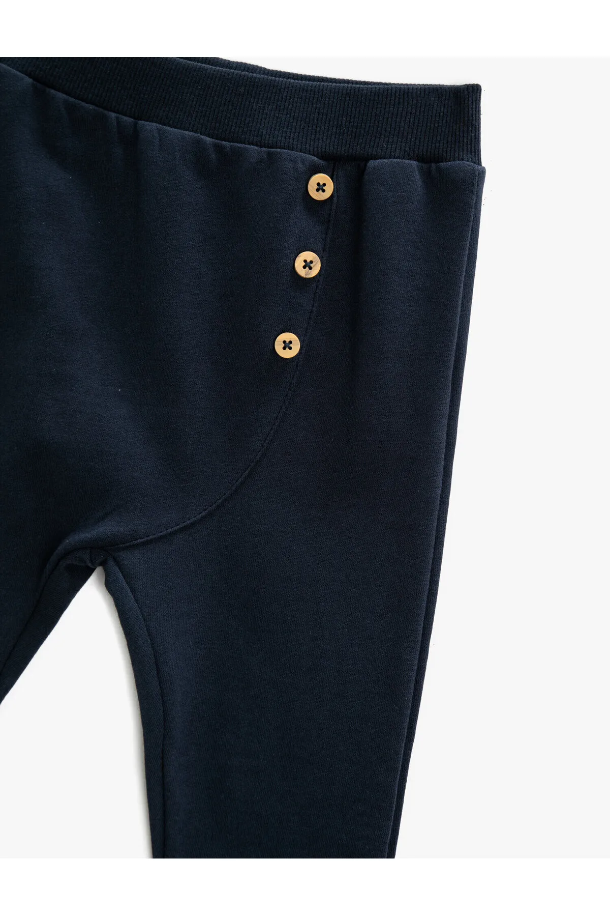 Koton  Jogger-Jogginghose aus Baumwolle mit elastischem Bund und Knopfdetail