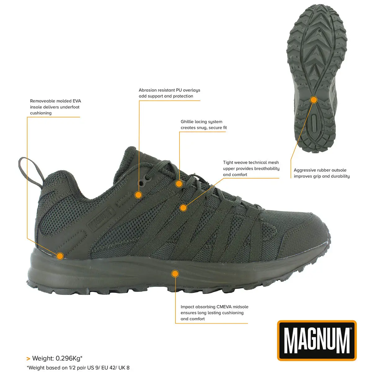 Halbschuhe Magnum Storm Trail Lite oliv