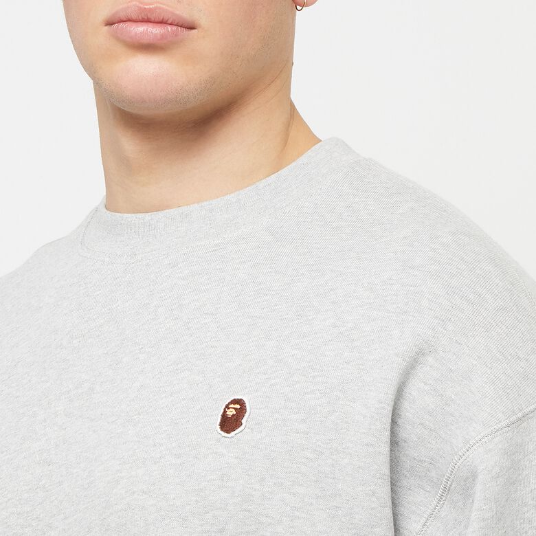 A Bathing Ape Head One Point Crewneck gray