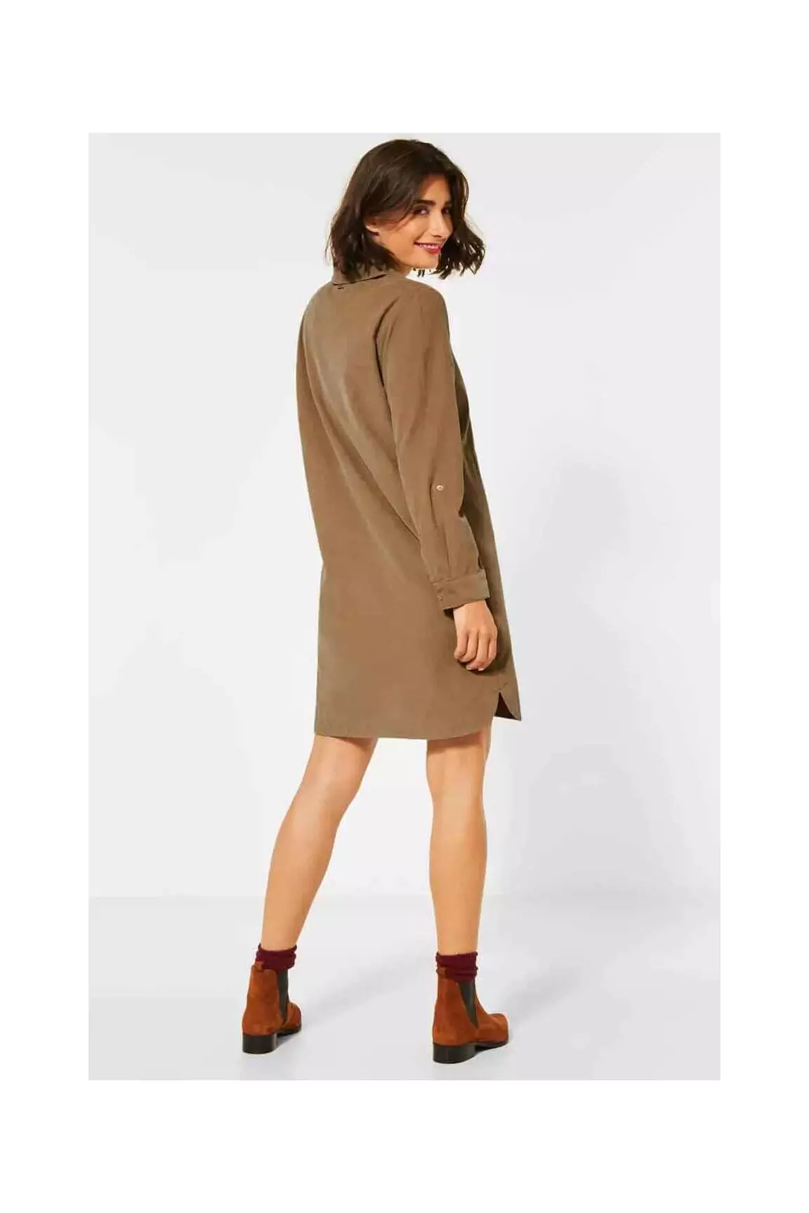Street One Robes Mi Longues Femme couleur beige