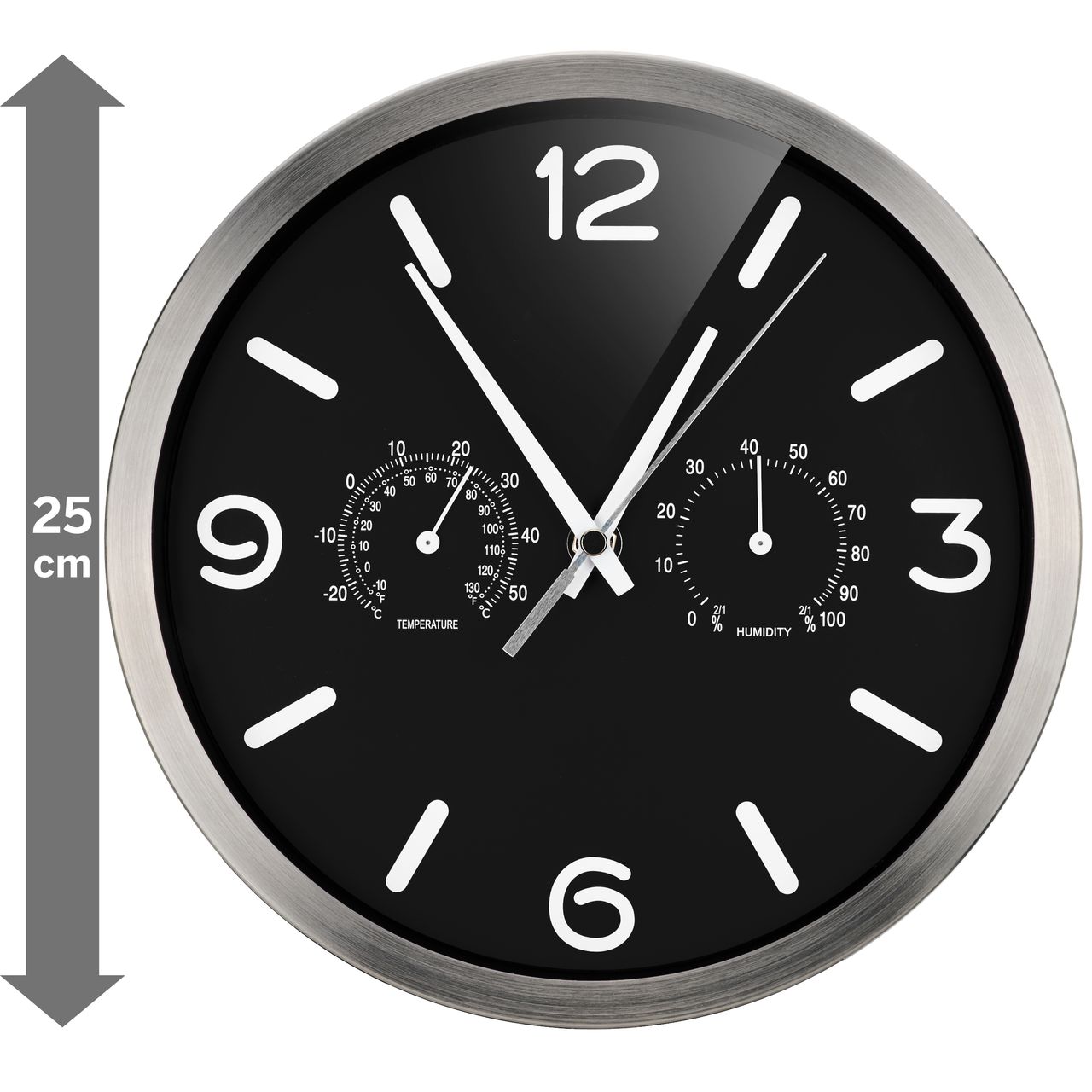 Bresser MyTime DCF Thermo-/ Hygro- Wanduhr 25cm