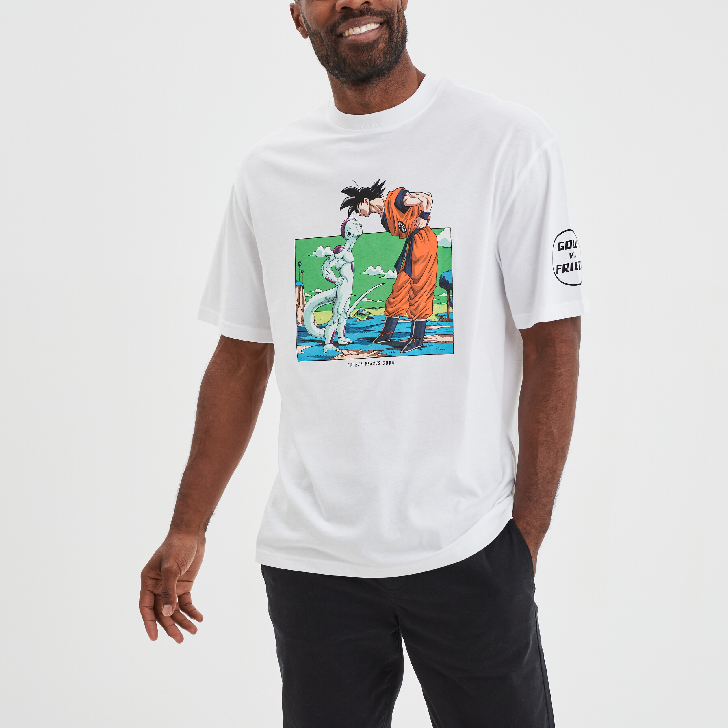T-shirt manches courtes Dragon Ball Z blanc homme | La Halle