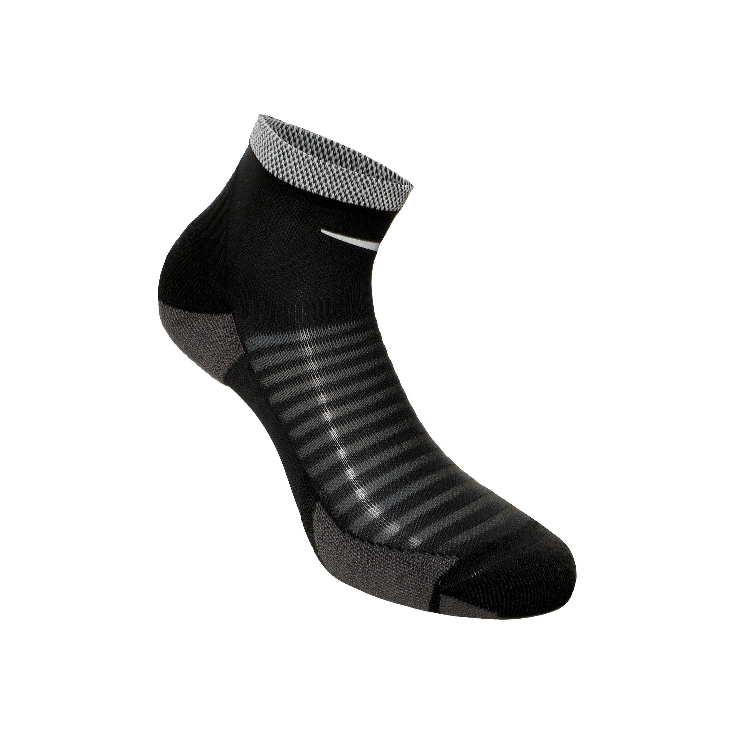 Spark Cushioned Ankle Running Laufsocken - Schwarz, Grau