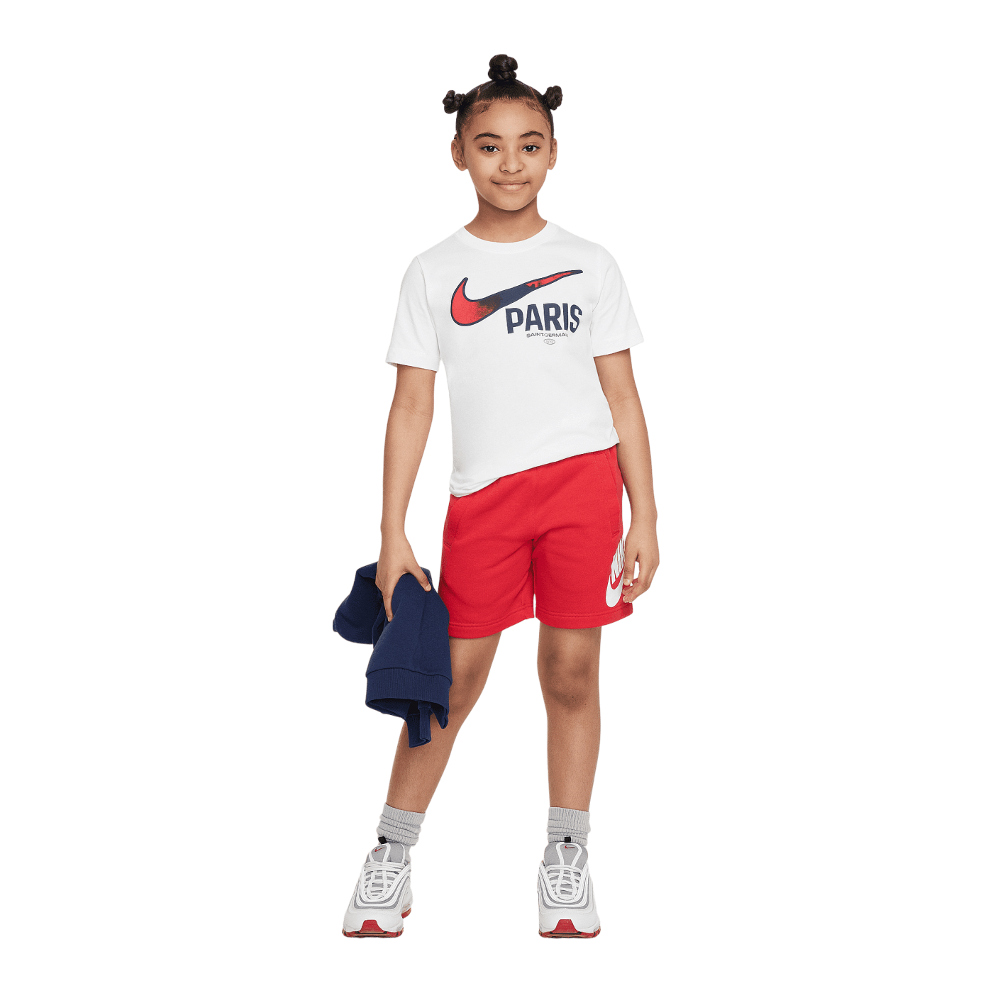 Nike Paris St. Germain Swoosh T-Shirt Kids Weiss F100