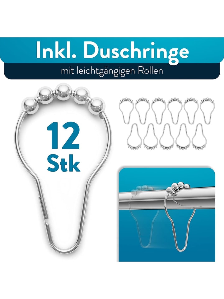 Benkstein BENKSTEIN Duschvorhangstange - 125–220 cm - Edelstahl - ausziehbar & rostfrei günstig kaufen onesize