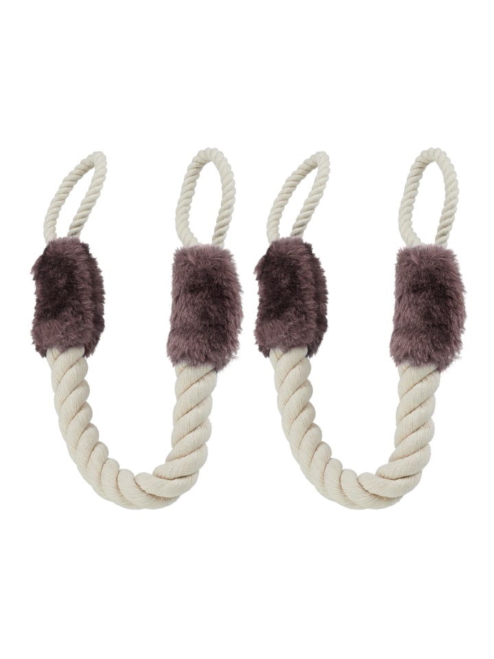 relaxdays 2x Türkordel Klemmschutz in Braun / Beige günstig kaufen onesize