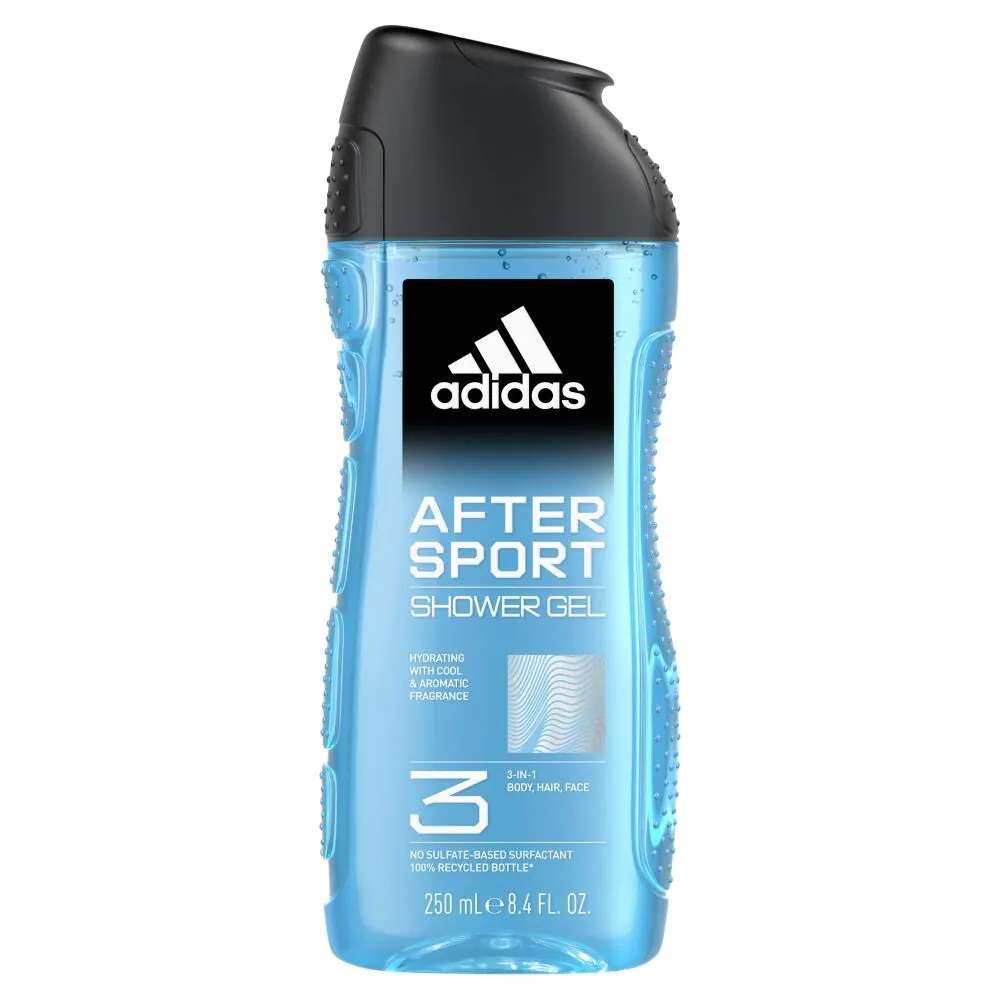 Adidas After Sport Shower Gel til mænd, 250 ml