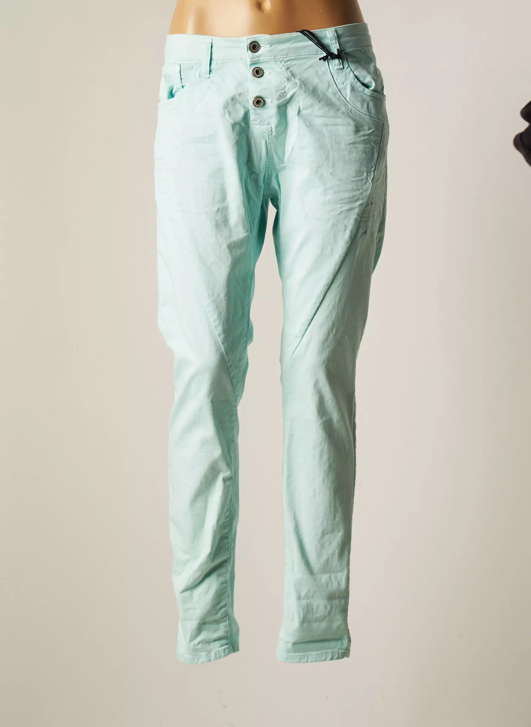 Please Pantalons Droits Femme couleur bleu