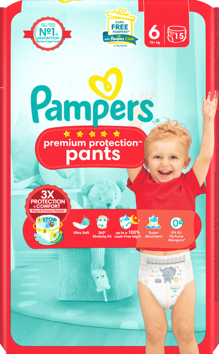 Baby Pants Premium Protection Gr. 6 Extra Large (15+ kg), 15 St