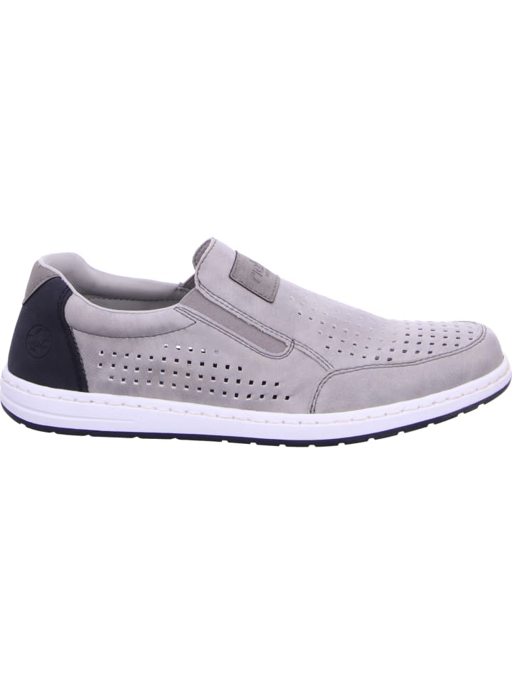 rieker Slipper Gelocht in grau günstig kaufen