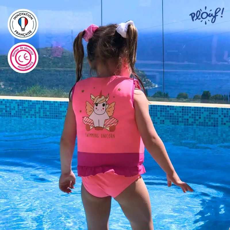 Maillot de bain flottant : Licorne Rose