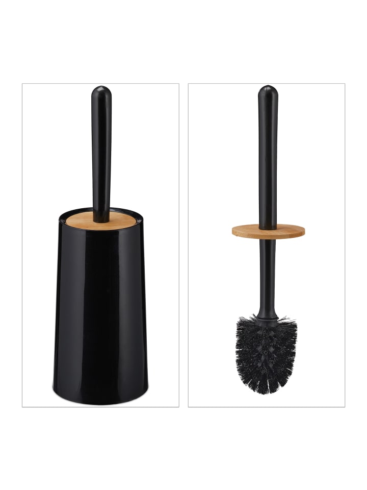 relaxdays Toilettenbürste in Schwarz günstig kaufen onesize