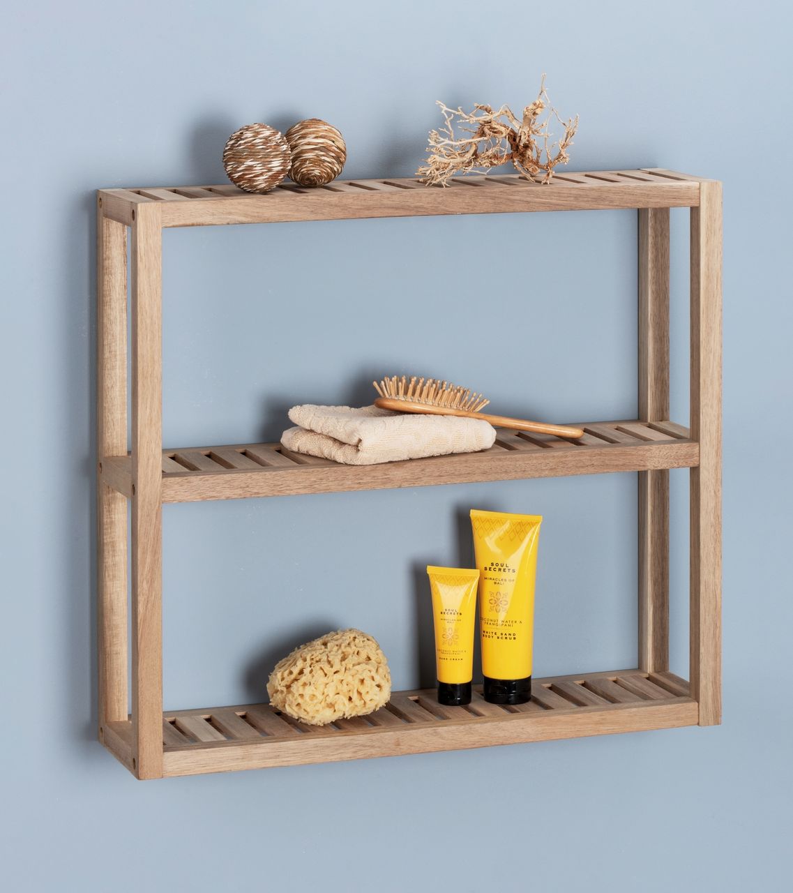Wenko Wandregal Mod. Acina, Badezimmerregal, Wohnregal, FSC® zertifiziert