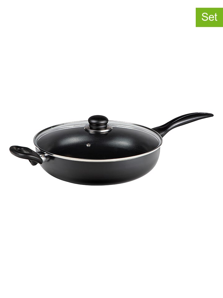 Chefware 2tlg. Set: Bratpfanne in Schwarz - Ø 28 cm günstig kaufen onesize