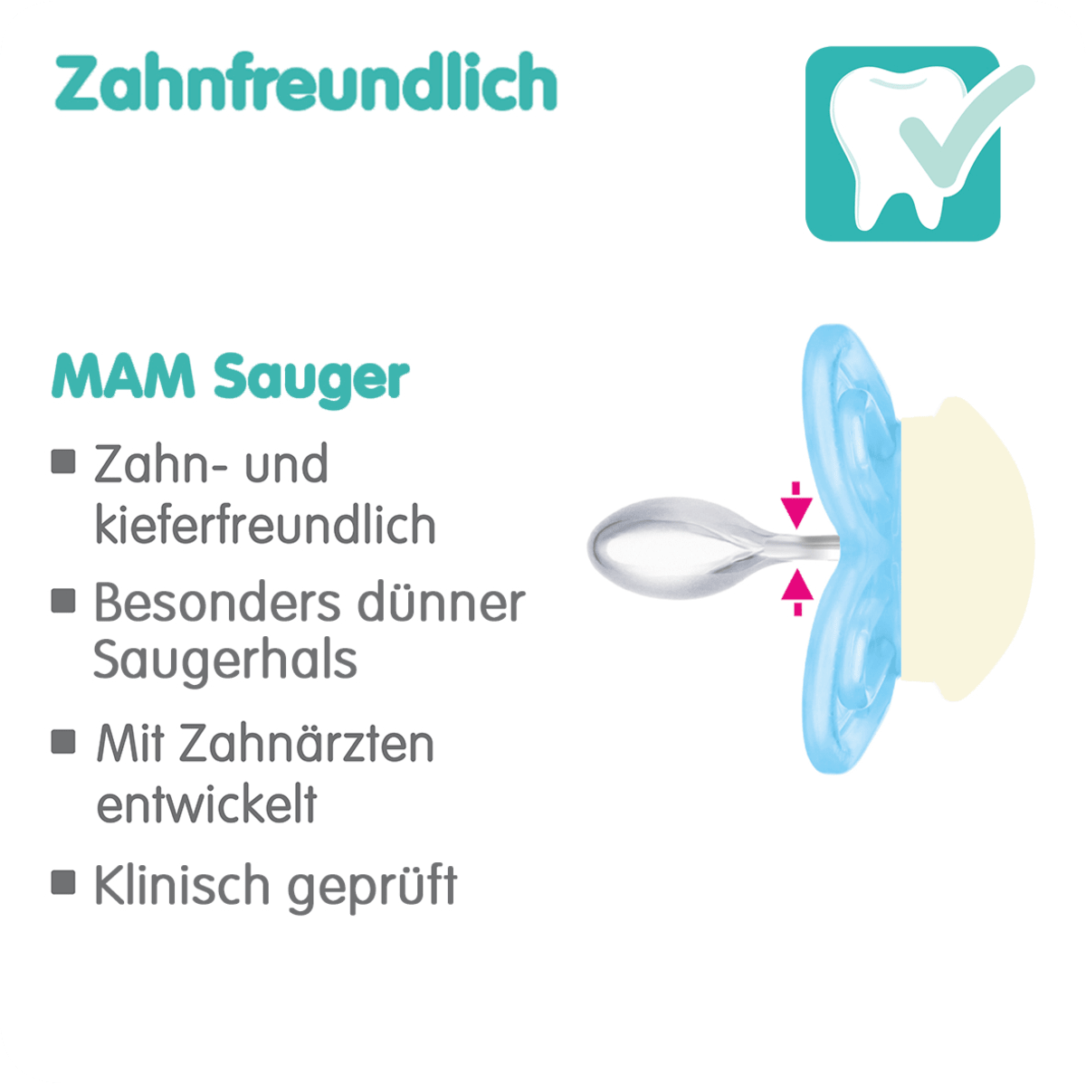Schnuller Perfect Night Silikon, blau/mint, 0-6 Monate, 2 St