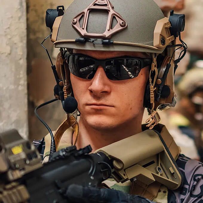 Saint Taktische Brille mit 3 Gläsern