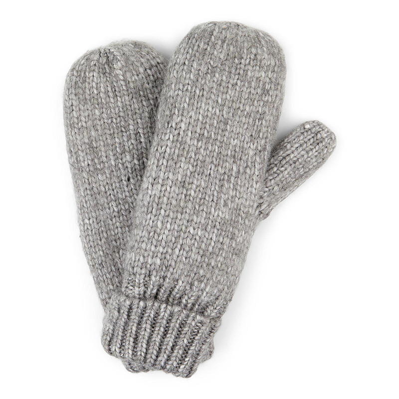 Votter koksgrå, mohair-look