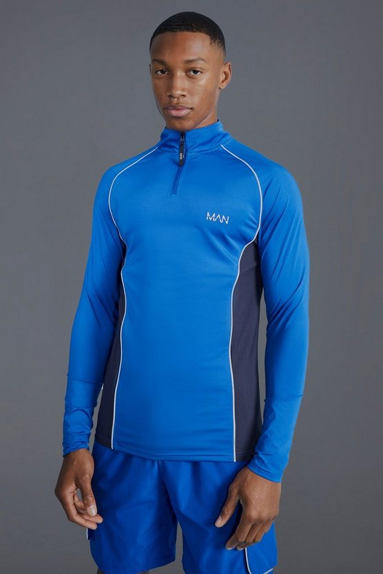 Man Active Mesh-Oberteil mit 1/4 Reißverschluss