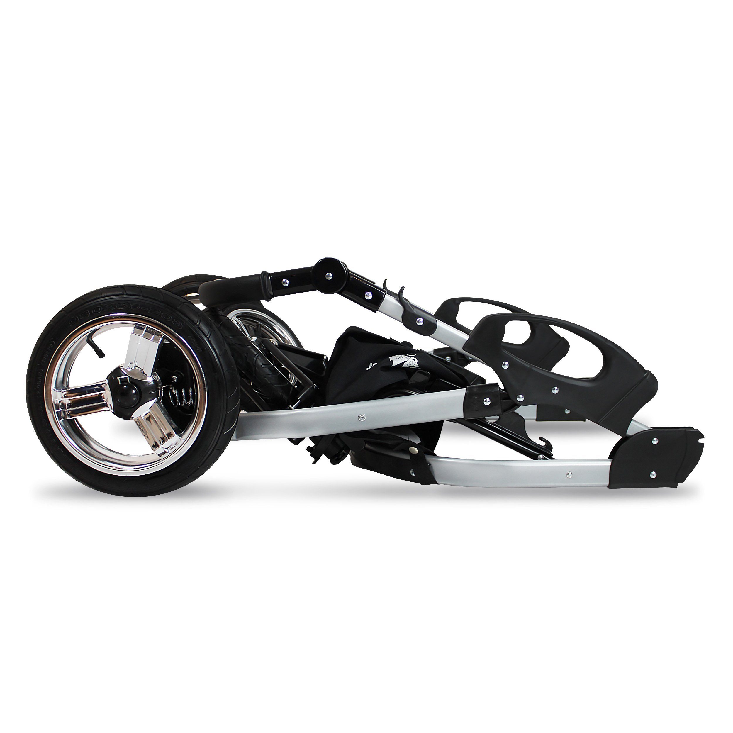 bergsteiger Kombi-Kinderwagen Babywagen Capri 3in1, Kombikinderwagen Komplettset inkl. Zubehör - Babyschale, Buggy-Aufsatz, Sonnenschutz & Wetterfußsack, Federleichtes Gewicht, (10-tlg)