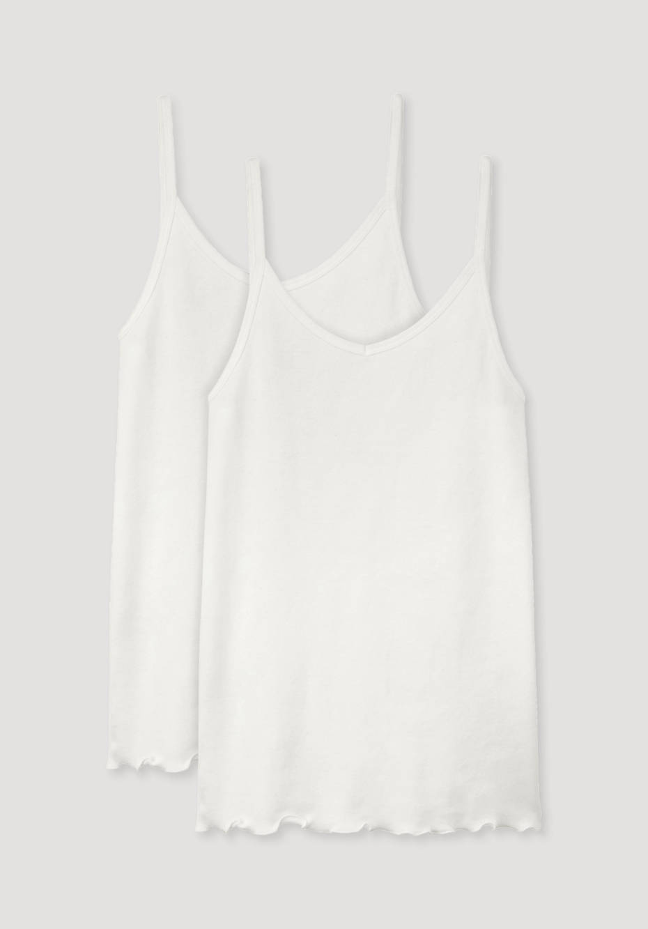 Spaghetti-Top mit V-Neck im 2-er Pack