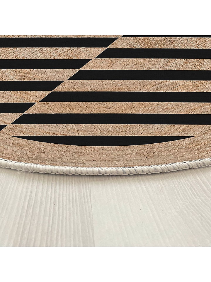 Conceptum Hypnose Baumwoll-Teppich ''Woopamuk530'' in Beige/ Schwarz günstig kaufen