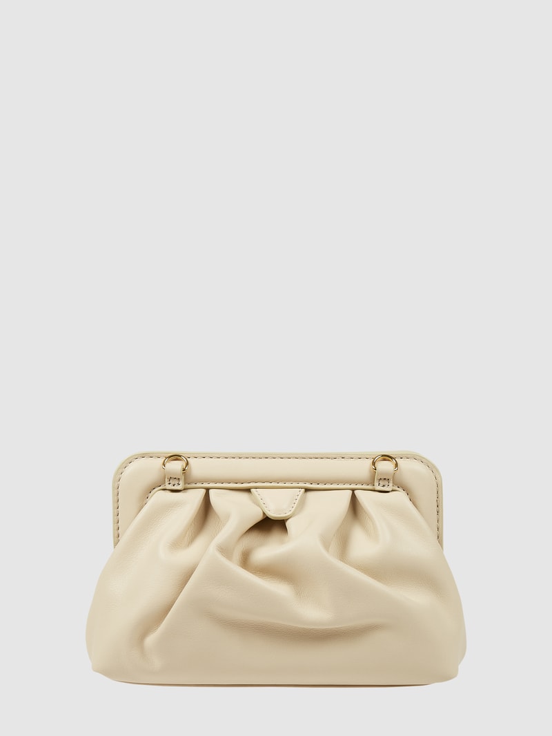 Pochette aus Leder Modell 'Diletta' in sand