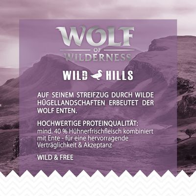 12 + 2,4 kg gratis! 14,4 kg Wolf of Wilderness - getreidefrei