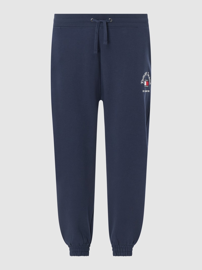 PLUS SIZE Sweathose mit Logo-Stickereien in marineblau